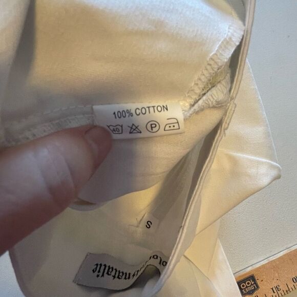 Colorful Natalie White Flare Jeans Size Small 24 Black Flame Print 100% Cotton - Picture 10 of 11